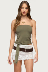 Gilly Tie Waist Strapless Top