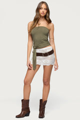 Gilly Tie Waist Strapless Top