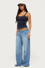 Raiyne Low Rise Wide Leg Jeans