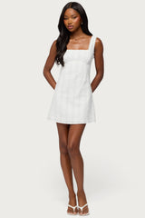Citrina Lacey Striped Mini Dress