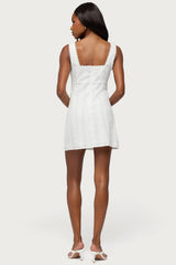 Citrina Lacey Striped Mini Dress