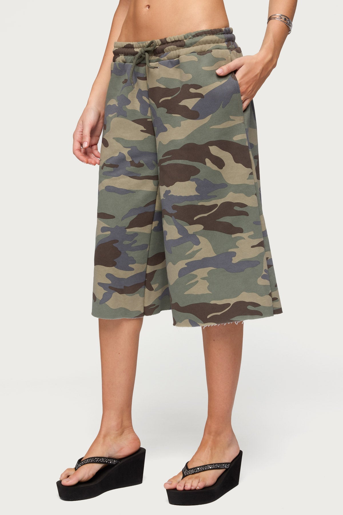 Camo Rush Oversized Bermuda Shorts