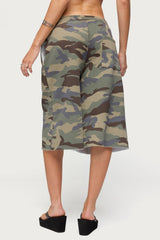 Camo Rush Oversized Bermuda Shorts