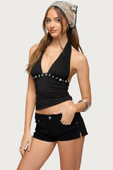 Ronya Iridescent Charm Halter Top