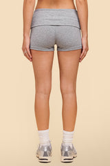 Audrea Ribbed Foldover Biker Shorts