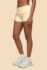 Audrea Ribbed Foldover Biker Shorts