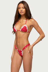 Bina Lacey Polka Dot Bikini Top