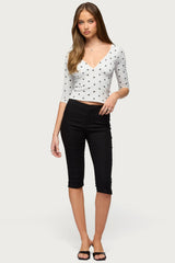 Katey V Neck Polka Dot Top