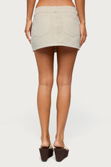 Poppey Striped Twill Mini Skirt