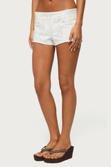 Wynell Eyelet Micro Shorts
