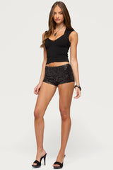 Yumei Knit V Neck Bandage Top