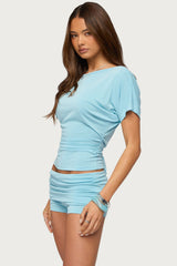 Maevie Ruched Waist Top