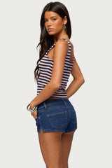 Striped Built In Bra Tank Top