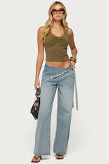 Montanah Pleated Halter Top