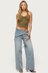 Montanah Pleated Halter Top