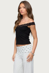 Freyah Lacey Off Shoulder Top