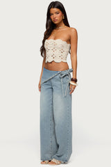Laurin Crochet Strapless Top