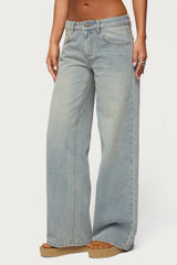 Quintie Mid Rise Straight Leg Jeans