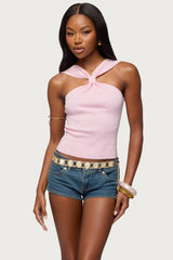 Kerren Knotted Knit Top