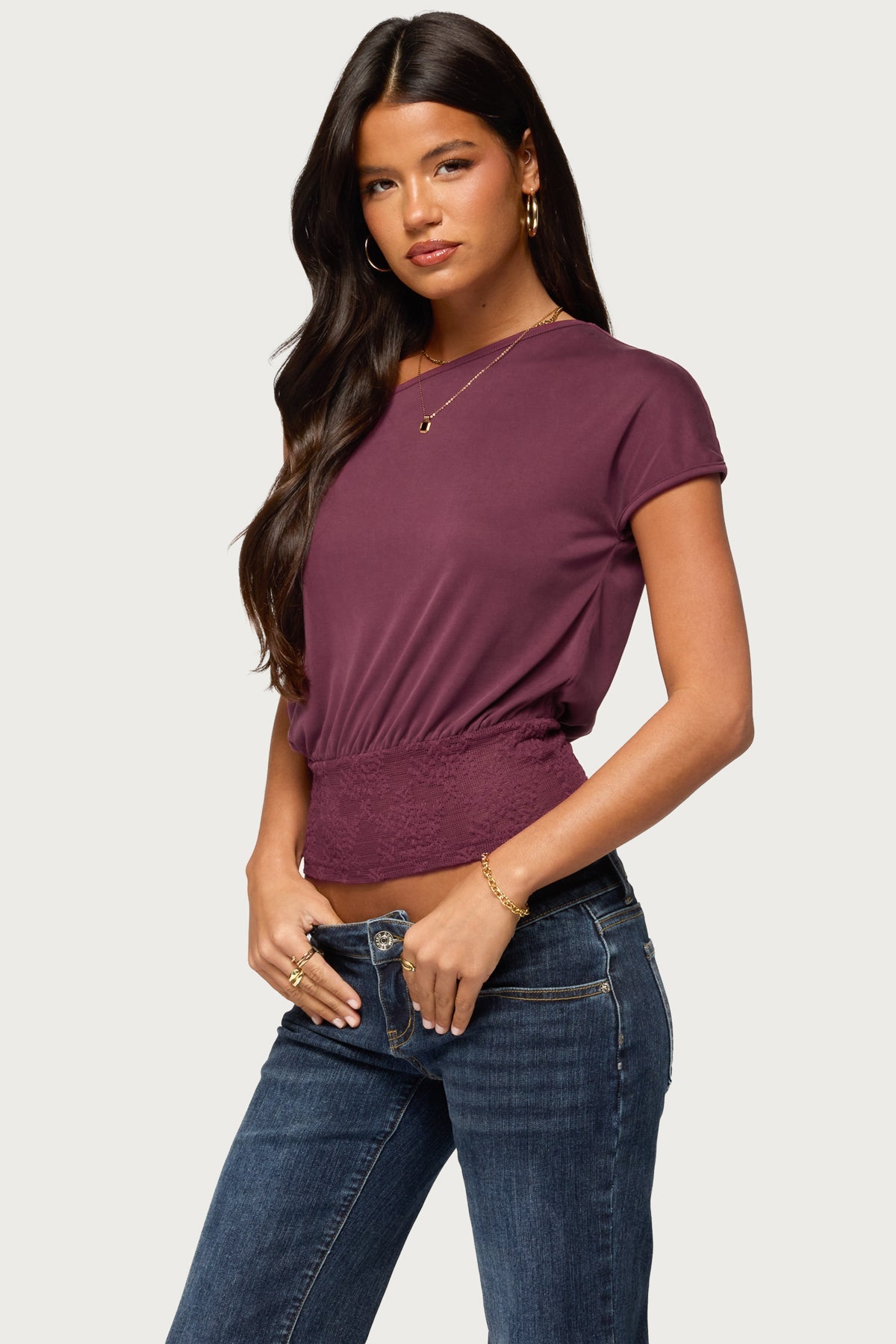 Michy Off Shoulder Lacey Top