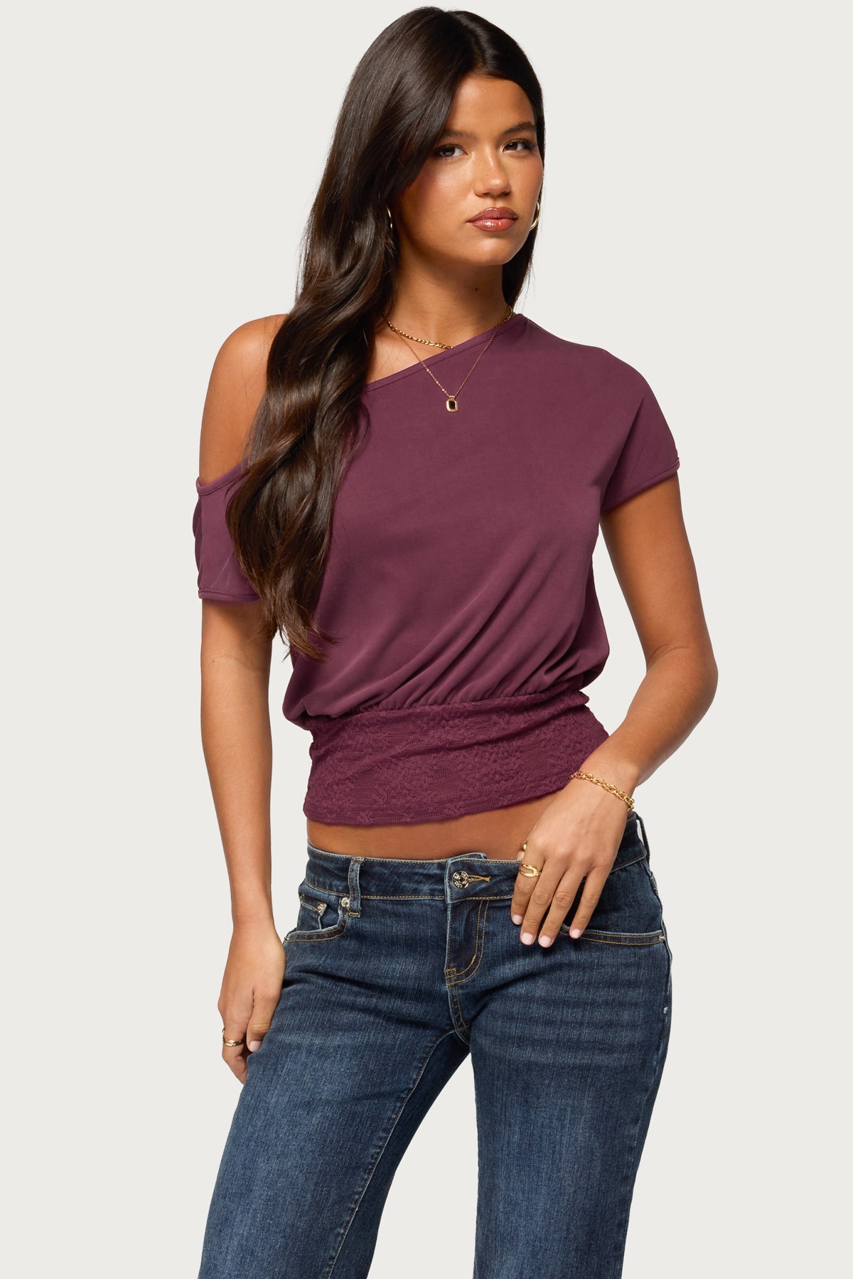 Michy Off Shoulder Lacey Top