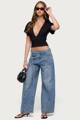 Mundy Deep V Neck Top