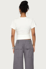 Mundy Deep V Neck Top