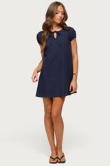 Mariella Lacey Eyelet Mini Dress
