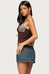 Troya Contrast Lacey Top