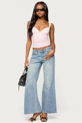 Troya Contrast Lacey Top