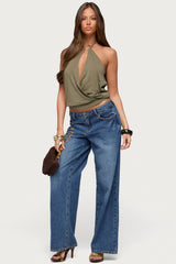 Metta Ring Cutout Halter Top