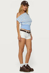 Kittie Striped Off Shoulder Top