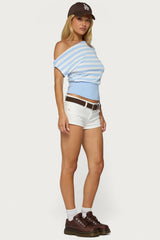 Kittie Striped Off Shoulder Top
