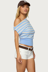 Kittie Striped Off Shoulder Top