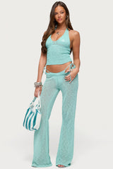 Bena Textured Knit Flared Trousers