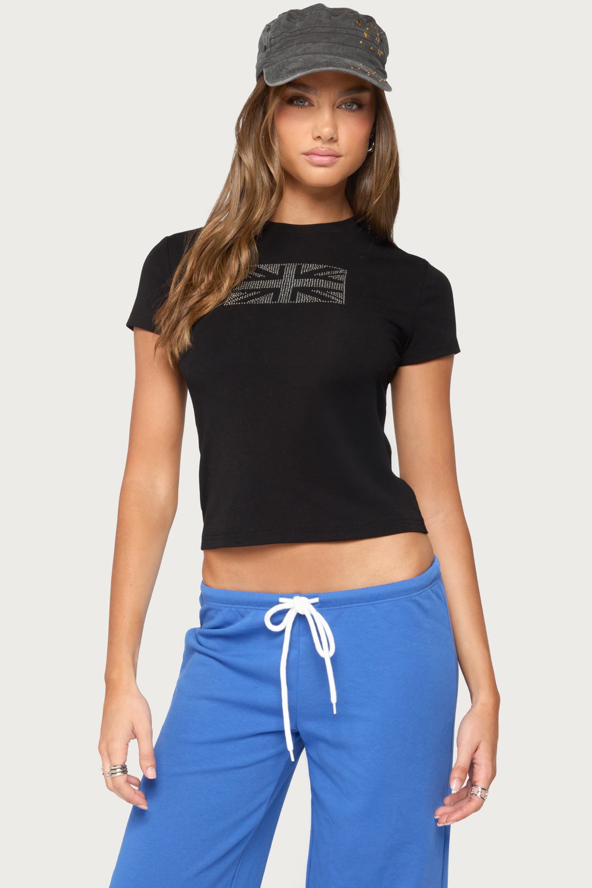 UK Girl Rhinestone T Shirt