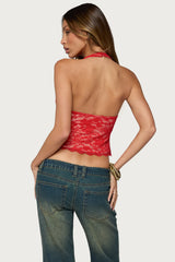 Dessa Lace Halter Top