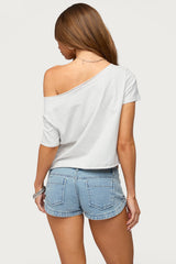 USA Babe Off Shoulder T Shirt