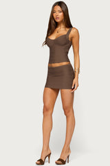 Ianthe Low Rise Bandage Mini Skirt