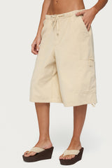 Azul Oversized Cargo Bermuda Shorts