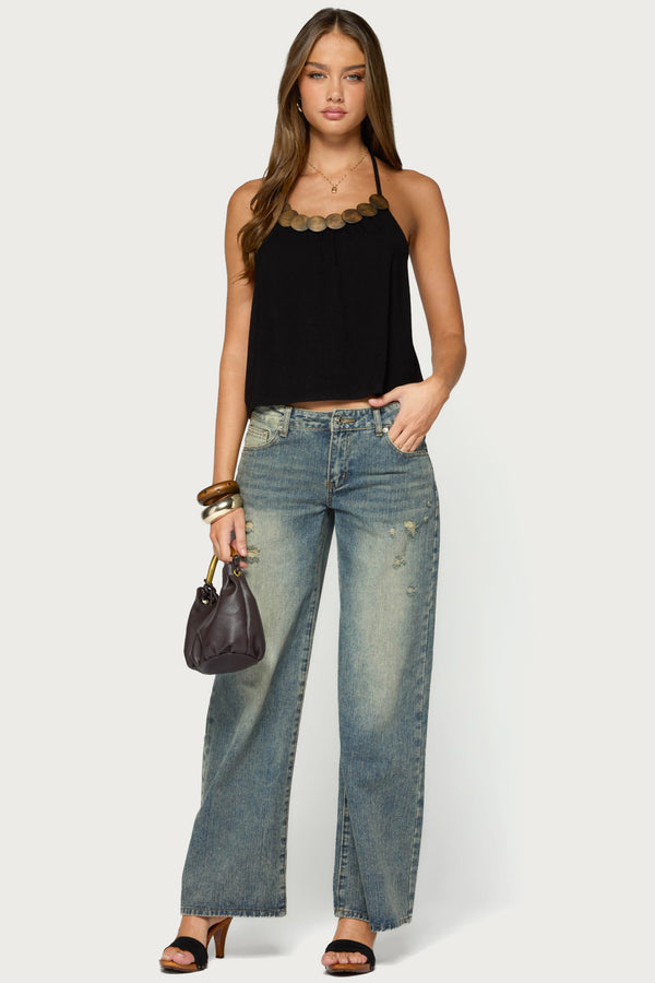 Gale Wood Disc Halter Top