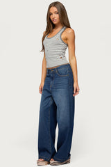 Sindy Grommet & Stud Striped Tank Top