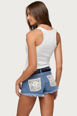 Gemstone & Bead Ribbed Tank Top