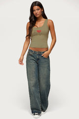 I Heart NY Rhinestone Tank Top