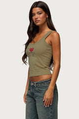 I Heart NY Rhinestone Tank Top