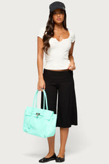 Shirly Wide Leg Foldover Capri Trousers