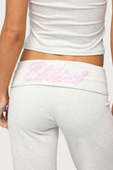 Edikted Wknd Sequin Foldover Trousers