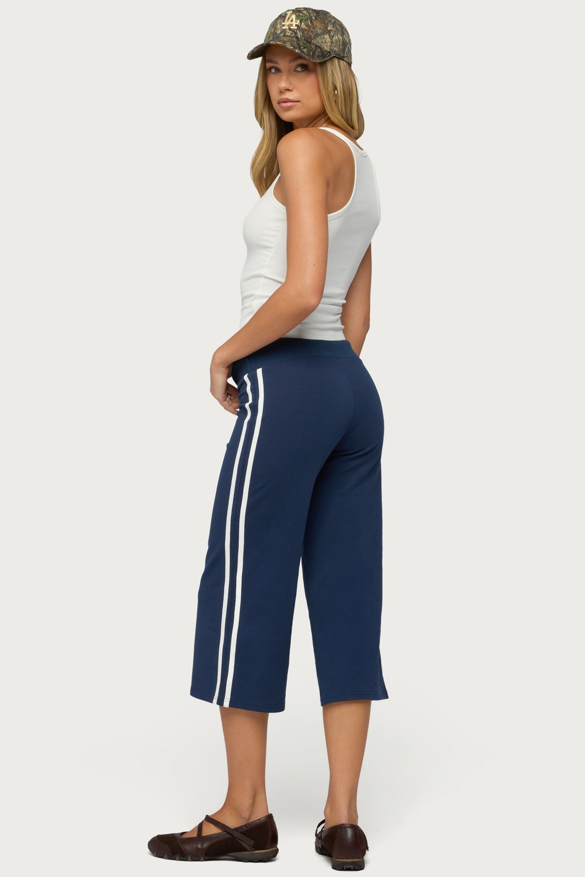 Zanele Side Stripe Capri Joggers
