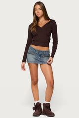 Kimani Cable Knit Hooded Sweater