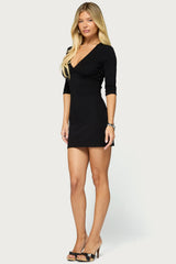 Tarni Three-Quarter Sleeve Mini Dress